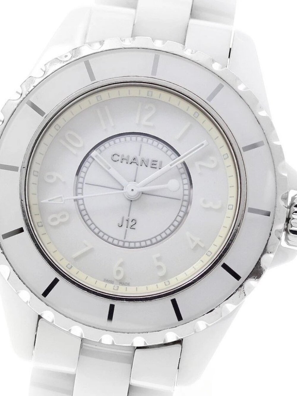 CHANEL J12 White Phantom H3442 33MM white Dial Quartz Ladies Watch_957091